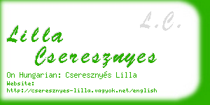 lilla cseresznyes business card