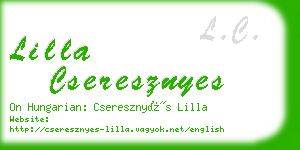 lilla cseresznyes business card